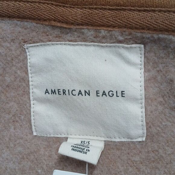 American Eagle Outfitters oversized  Carmel Brown zip up hoodie Sz XS/S NWT - Picture 5 of 6